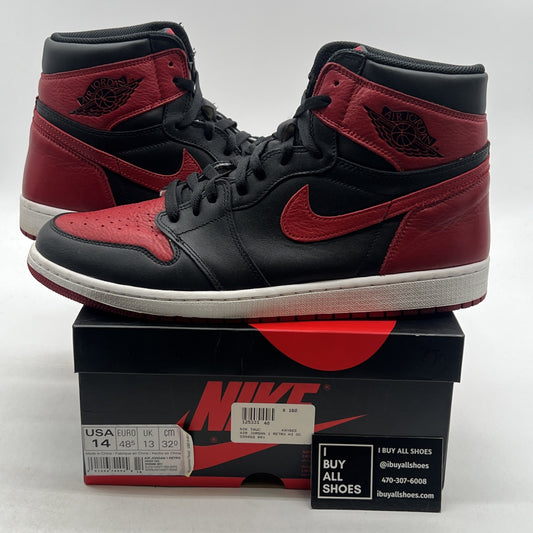 Size 14 - Air Jordan 1 Retro OG High Banned, Bred (555088-001)
