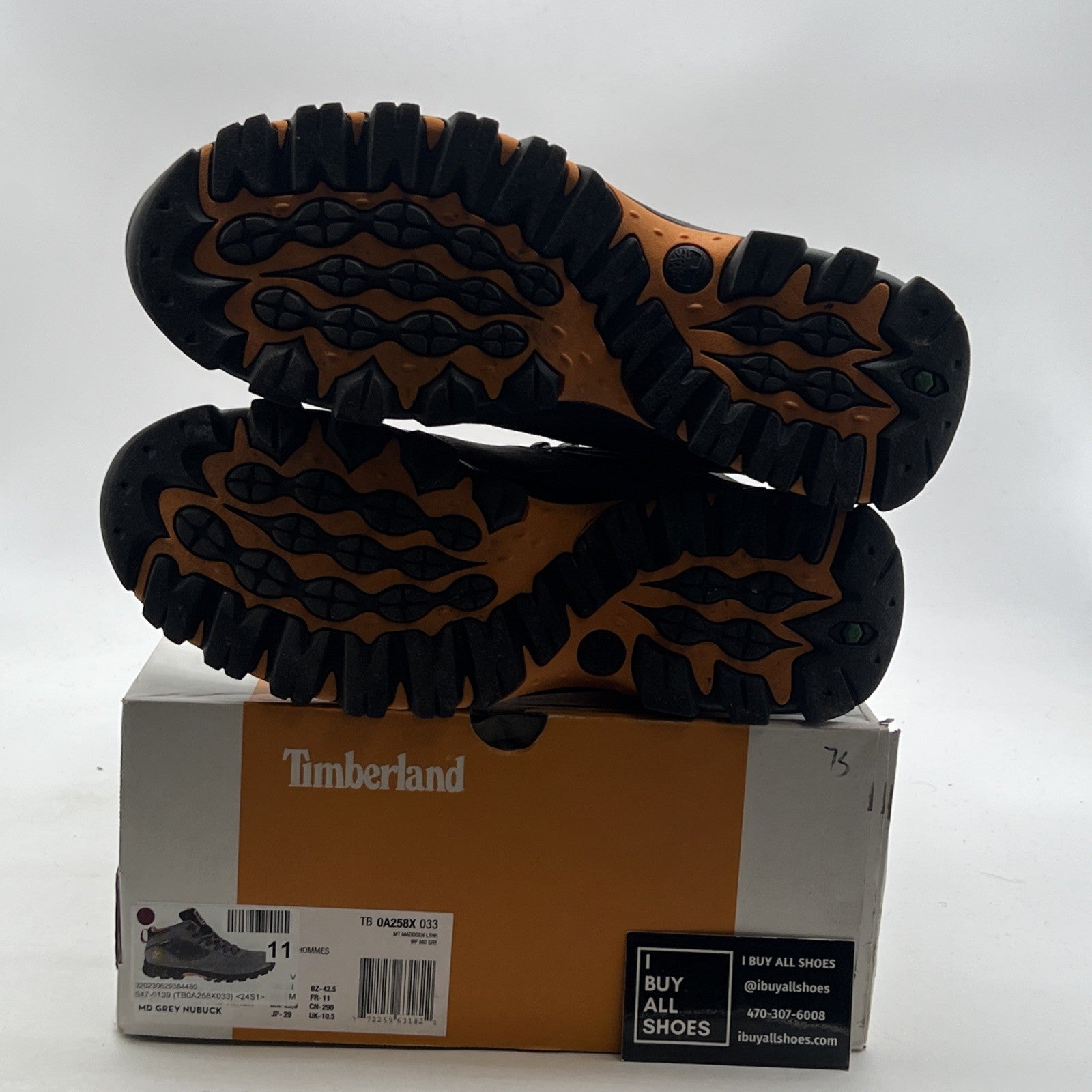 Size 11 - Timberland Mt Maddsen Waterproof Mid Hiker Boot Grey (TB0A258X 033)