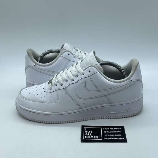 Size 9 - Nike Air Force 1 '07 Carbon Fiber Pack - White