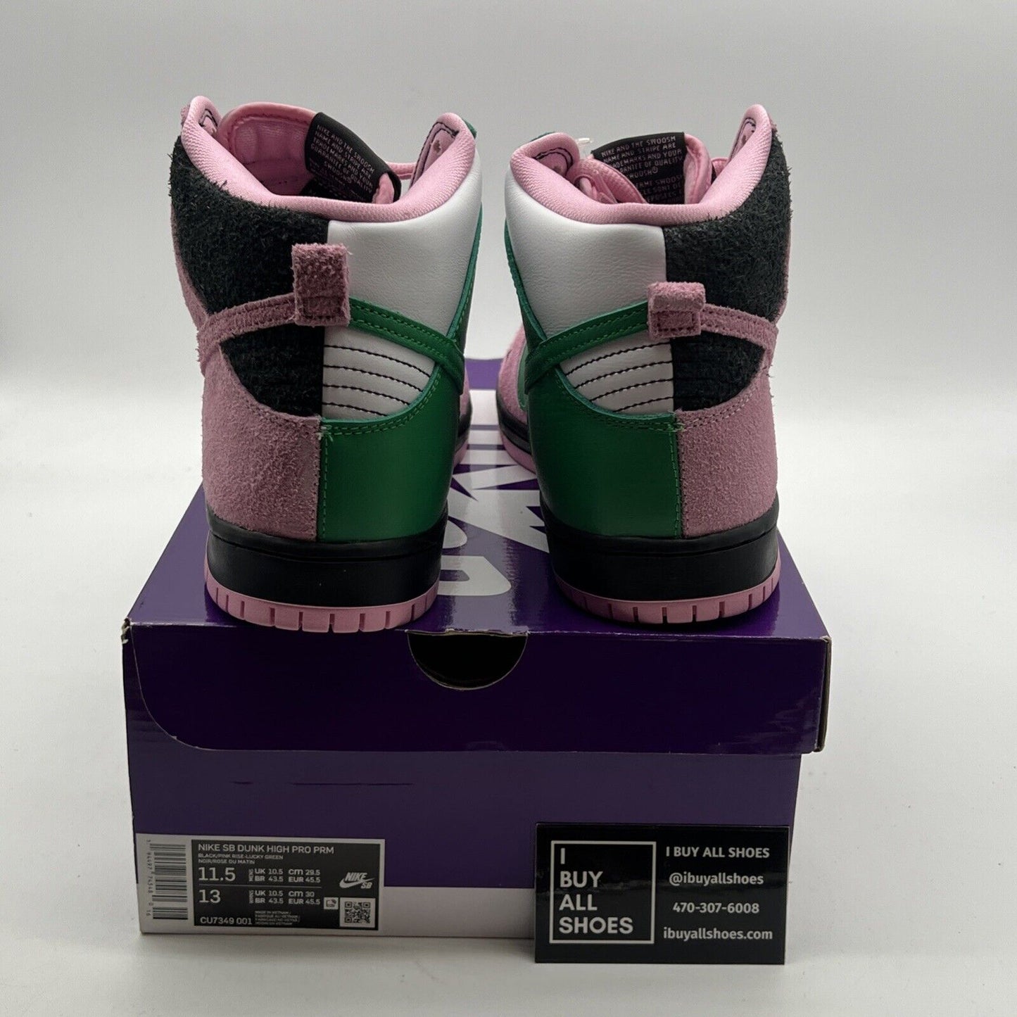 Size 11.5 - Nike Dunk Pro Premium SB High Invert Celtics (CU7349-001)
