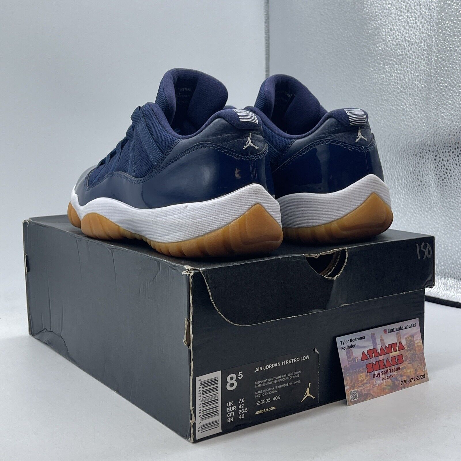 Size 8.5 - Air Jordan 11 Retro Low Navy Gum White (528895-405)