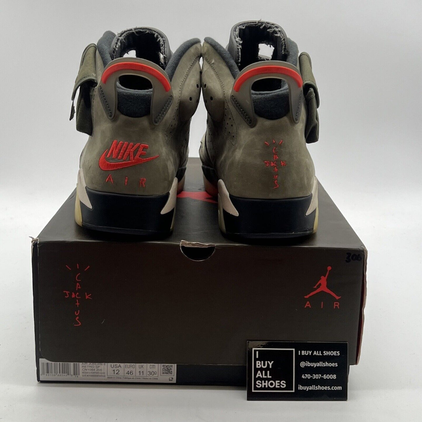 Size 12 - Air Jordan 6 Retro x Travis Scott Mid Olive (CN1084-200)
