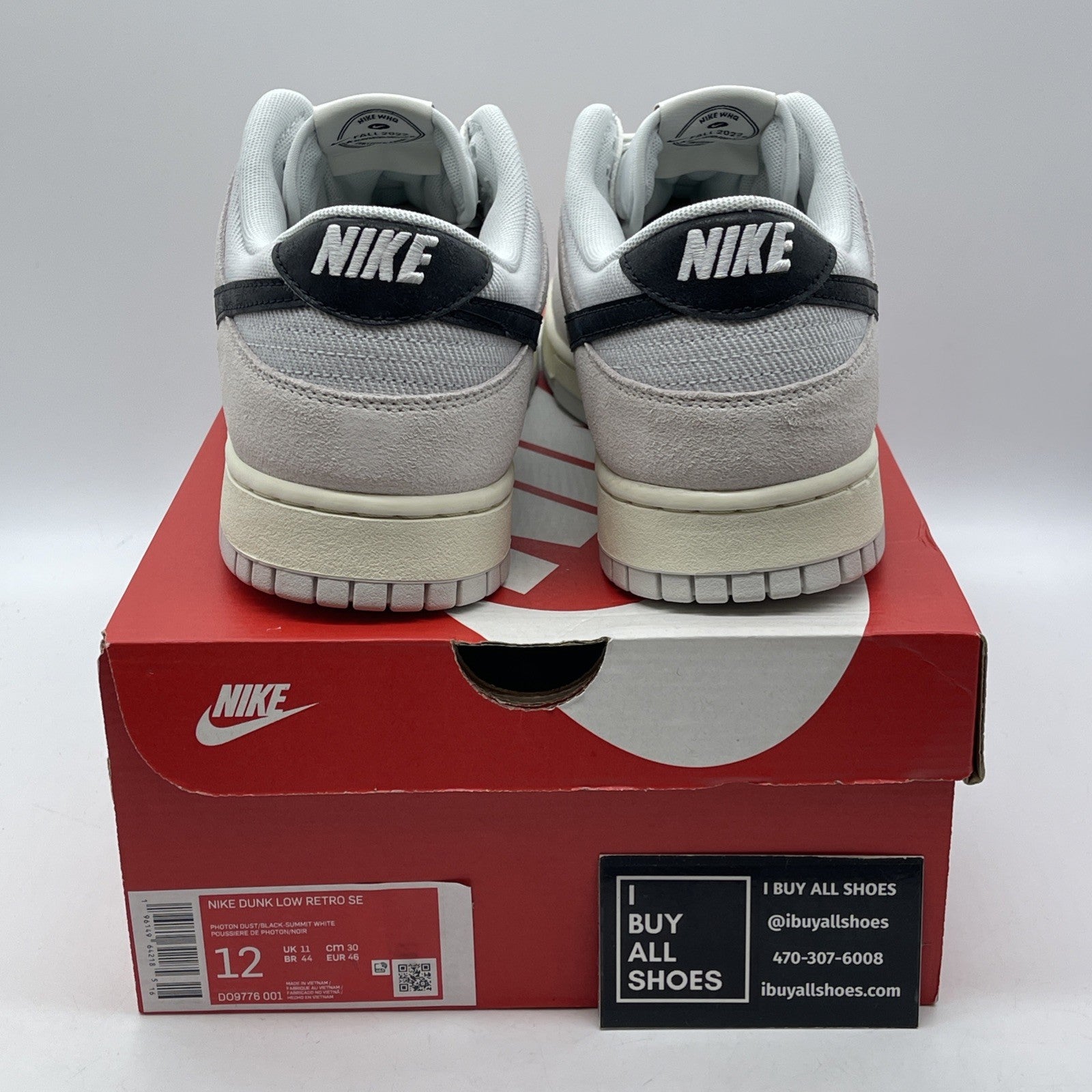 Size 12 - Nike Dunk Low Certified Fresh Black White Suede (DO9776-001)