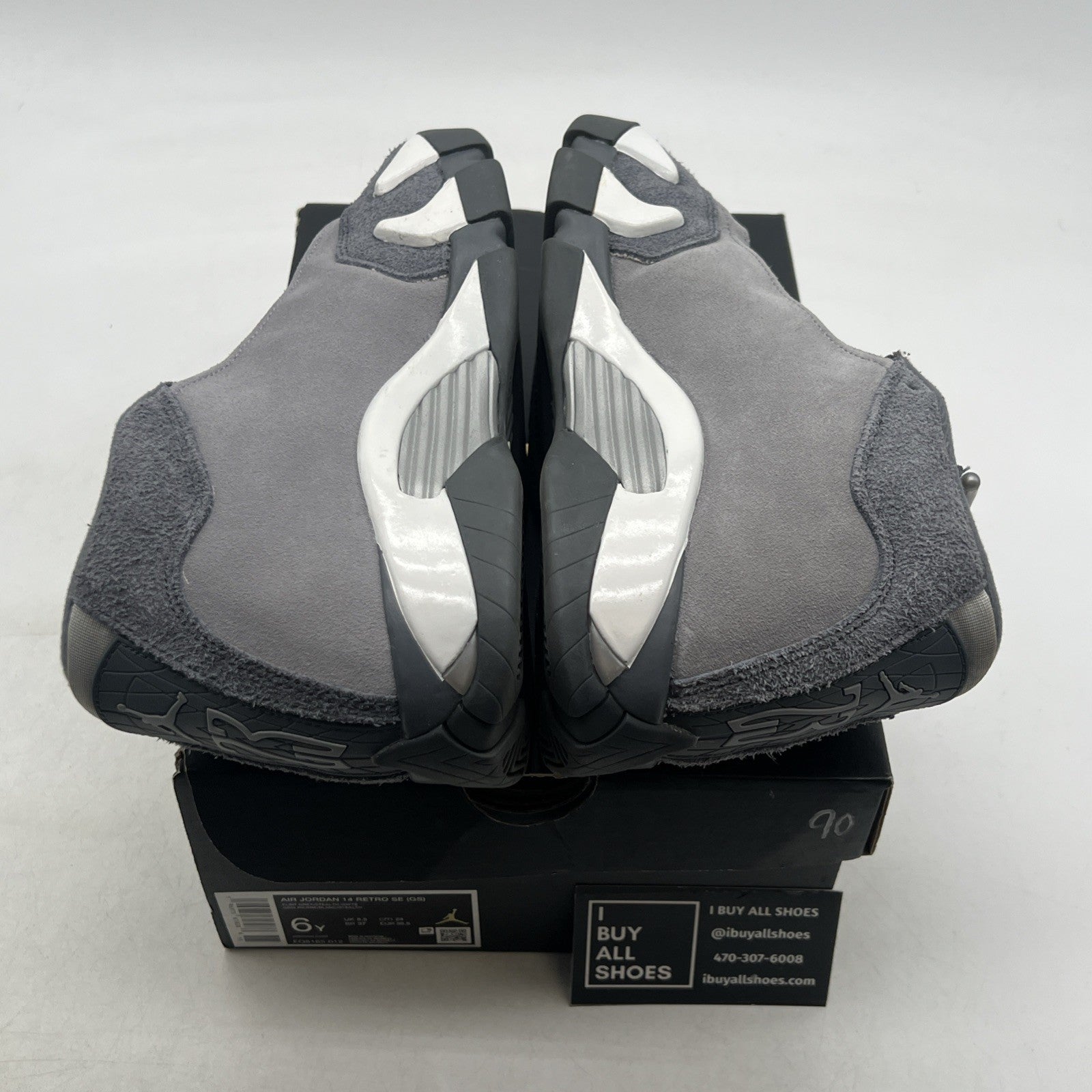 Size 6Y - Air Jordan 14 Retro Flint Grey (FQ8165-012)