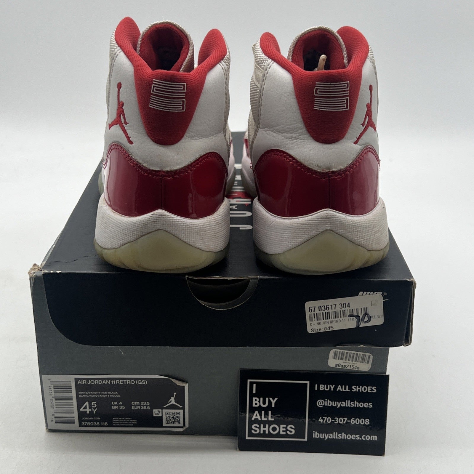 Size 4.5Y - Air Jordan 11 Retro High Cherry (378038-116)