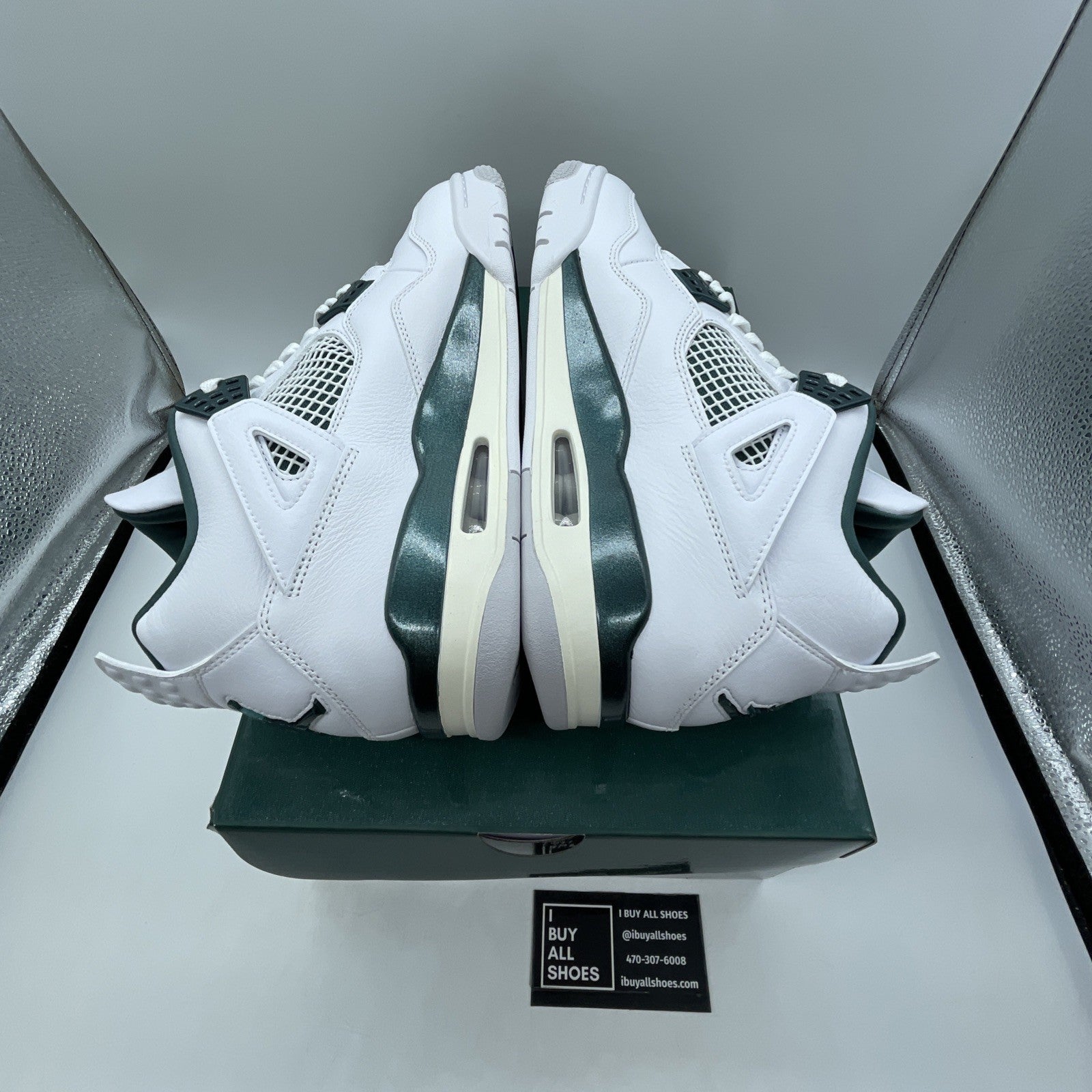 Size 9.5 - Air Jordan 4 Retro Oxidized Green White Leather (FQ8138-103)