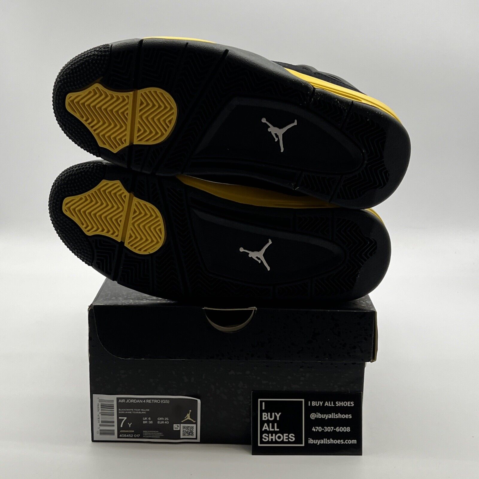 Size 7 - Air Jordan 4 Retro Mid Thunder (408452-017)