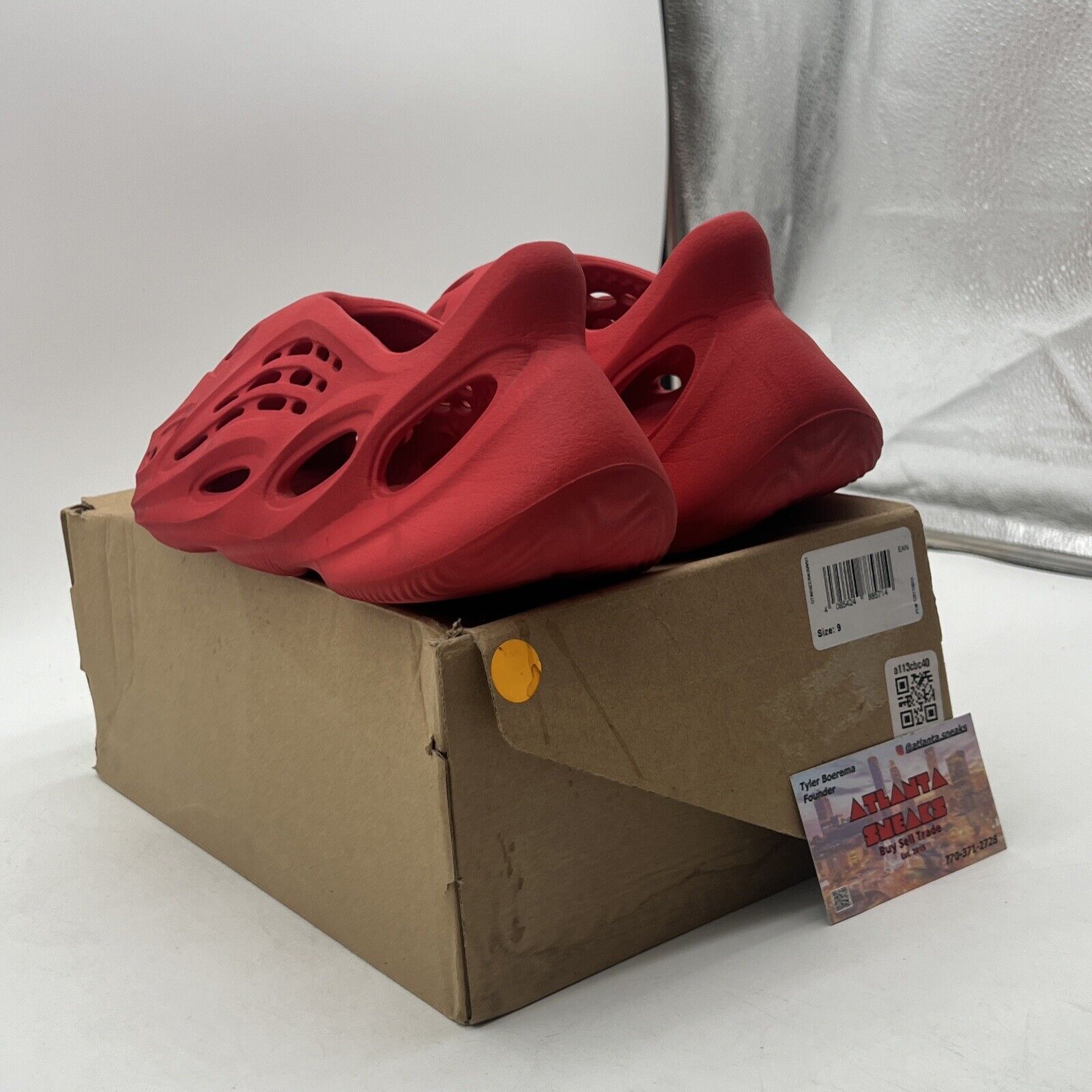 Size 9 - adidas Yeezy Foam Runner Vermillion (GW3355)