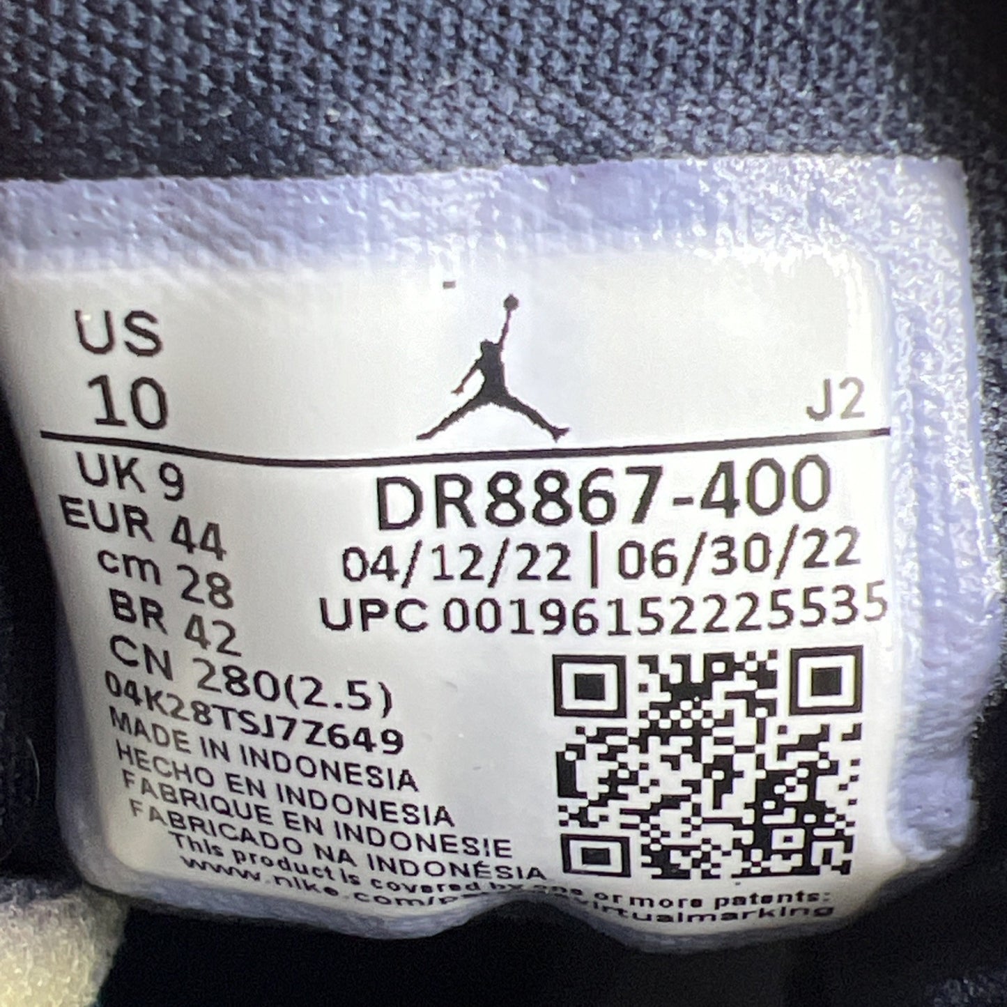 Size 10 - Air Jordan 1 Low SE Craft Inside Out - Obsidian (DR8867-400)