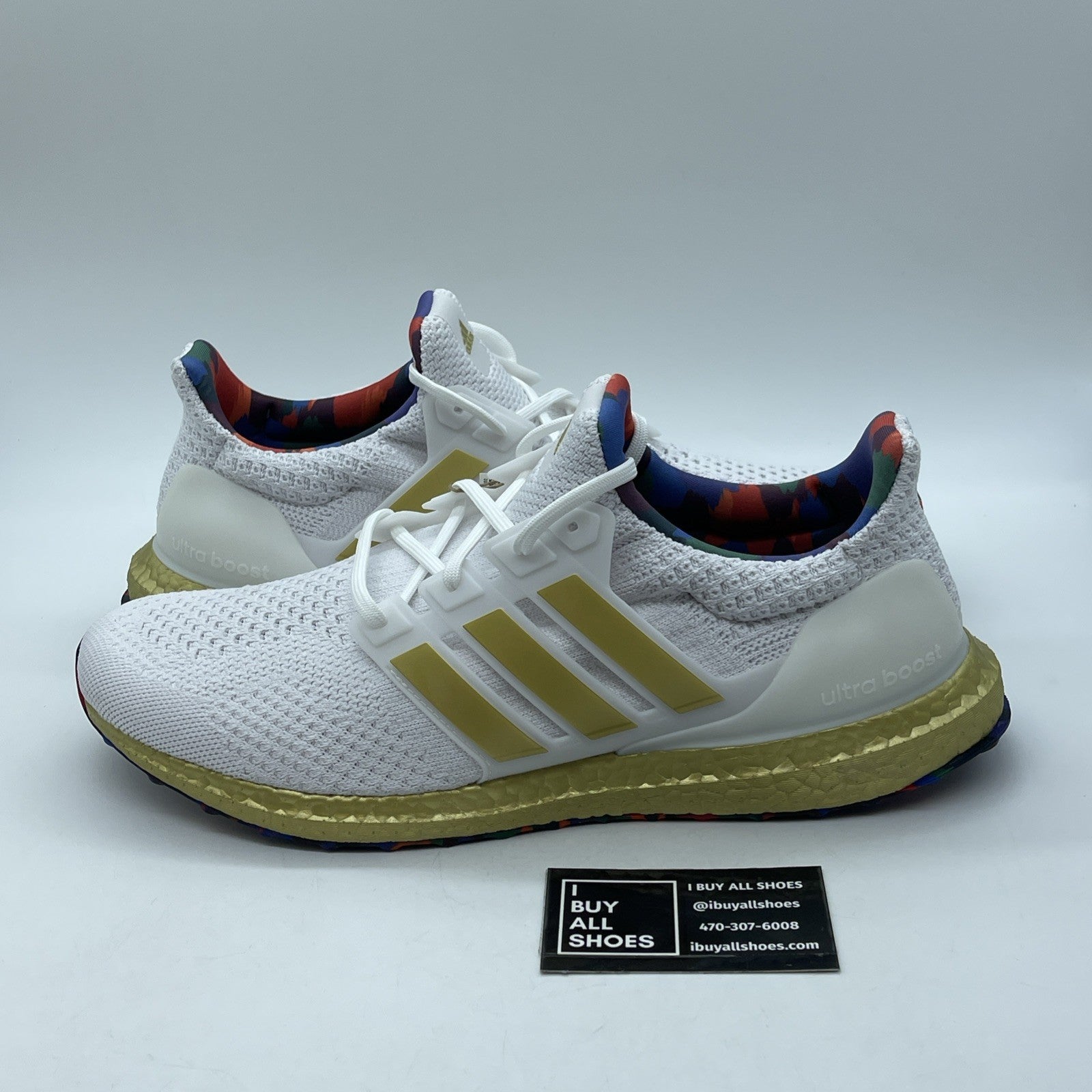 Size 14W - adidas UltraBoost 5.0 DNA Title IX White Gold Suede (HP7425)