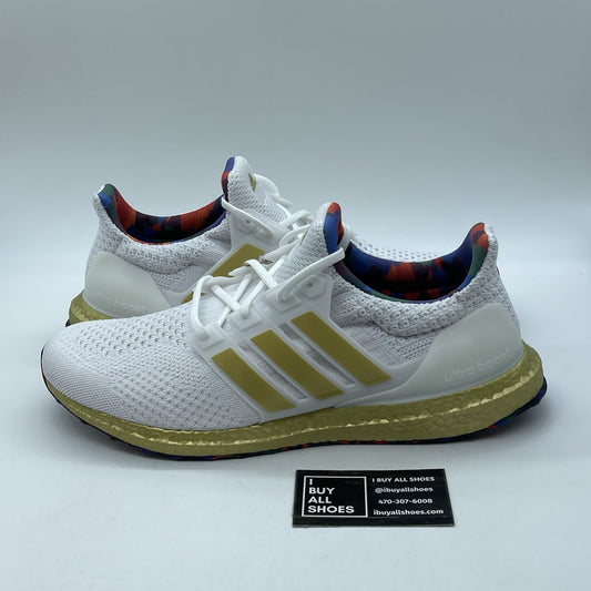 Size 14W - adidas UltraBoost 5.0 DNA Title IX White Gold Suede (HP7425)
