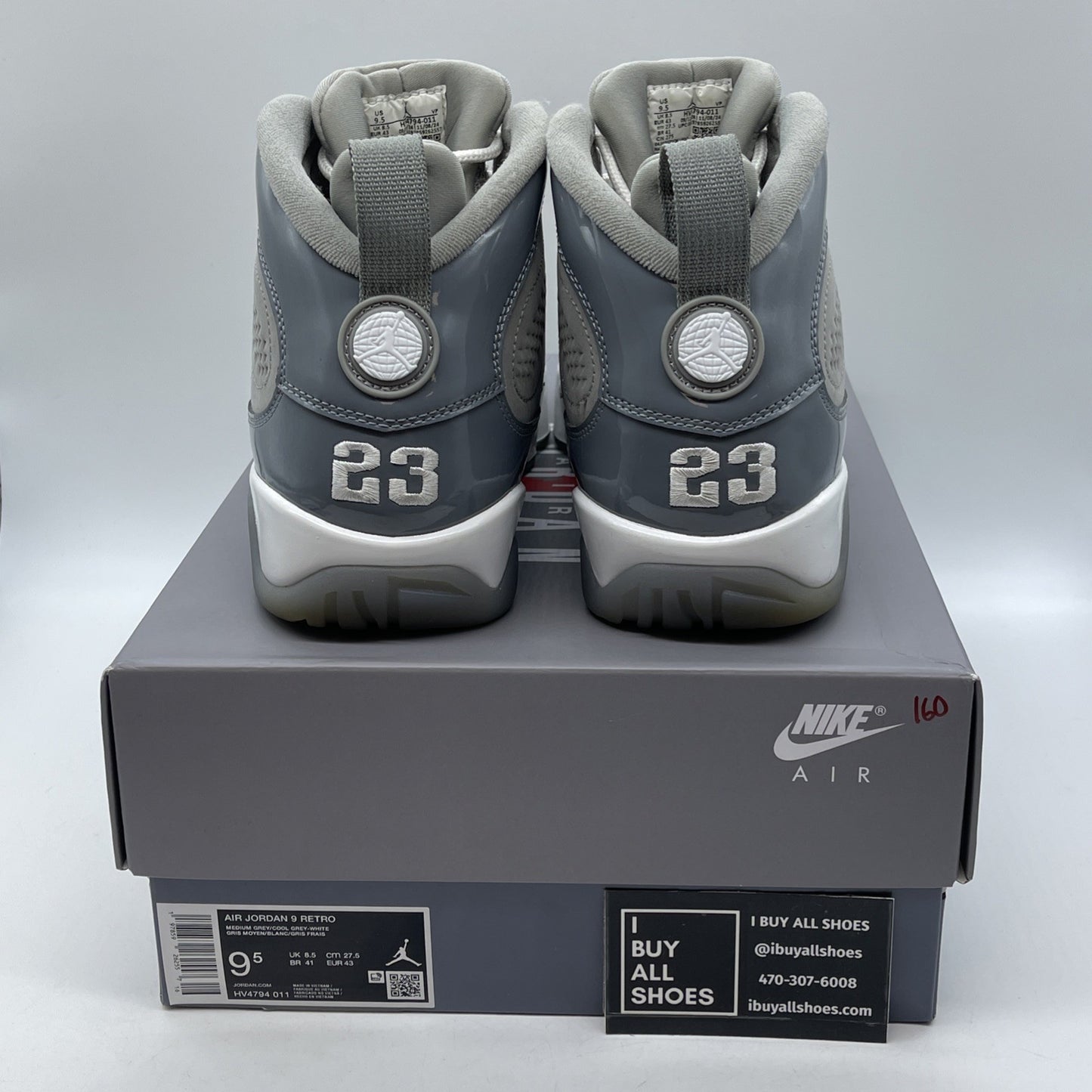 Size 9.5 - Air Jordan 9 Retro 2025 Cool Grey Suede Leather (HV4794-011)