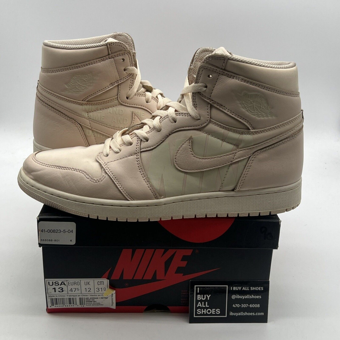 Size 13 - Air Jordan 1 Retro OG High Guava Ice (555088-801)