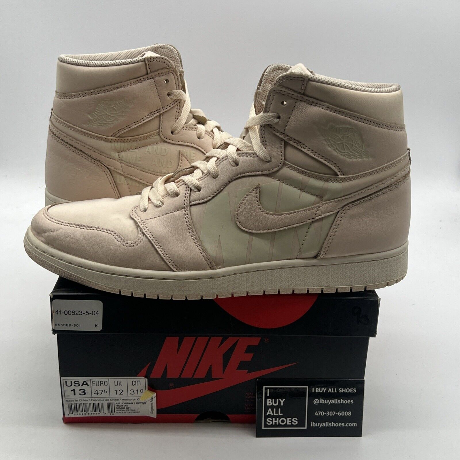 Size 13 - Air Jordan 1 Retro OG High Guava Ice (555088-801)