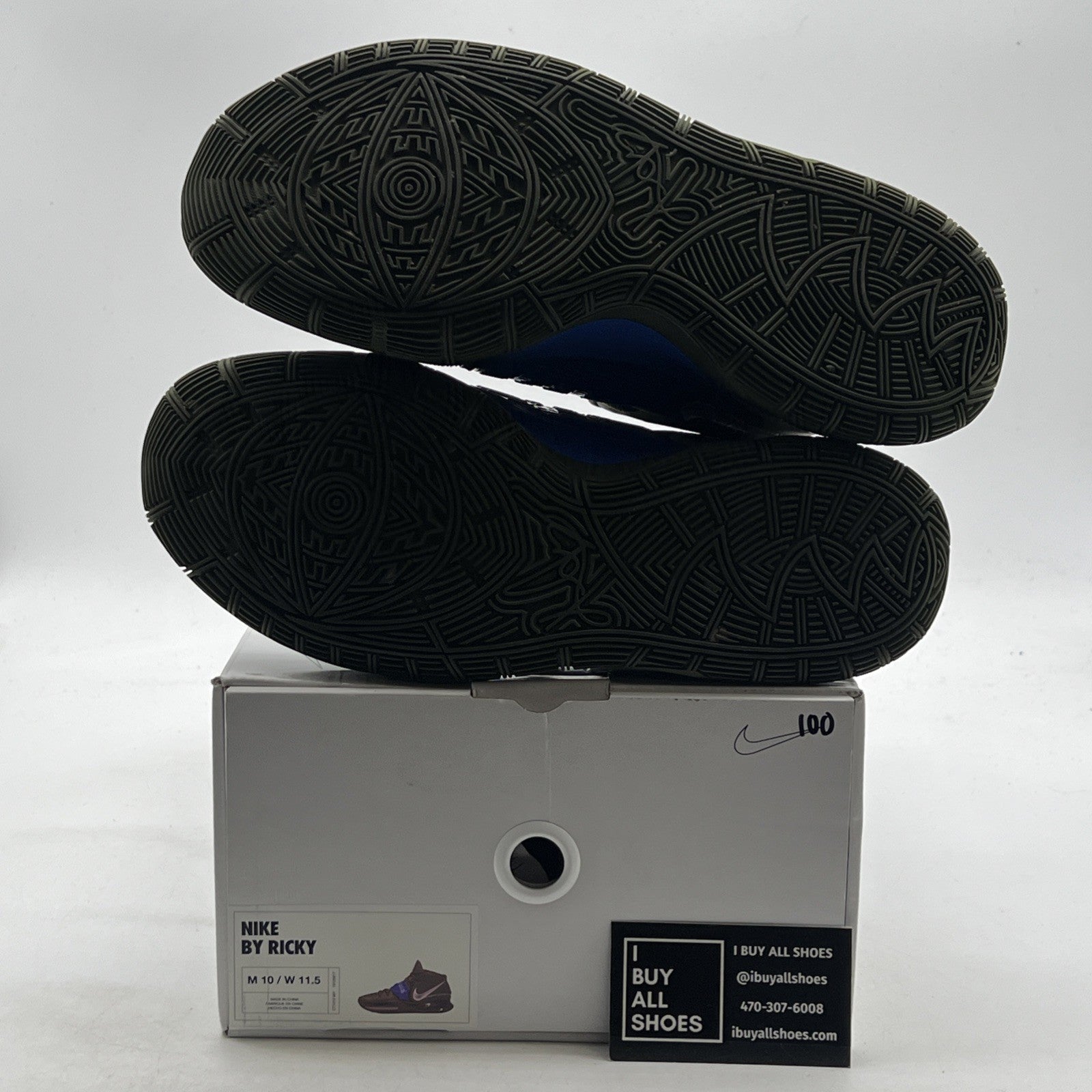 Size 10 -Nike iD By You Kyrie 6 Air Kyreezy Green White Blue (CT1019-991)