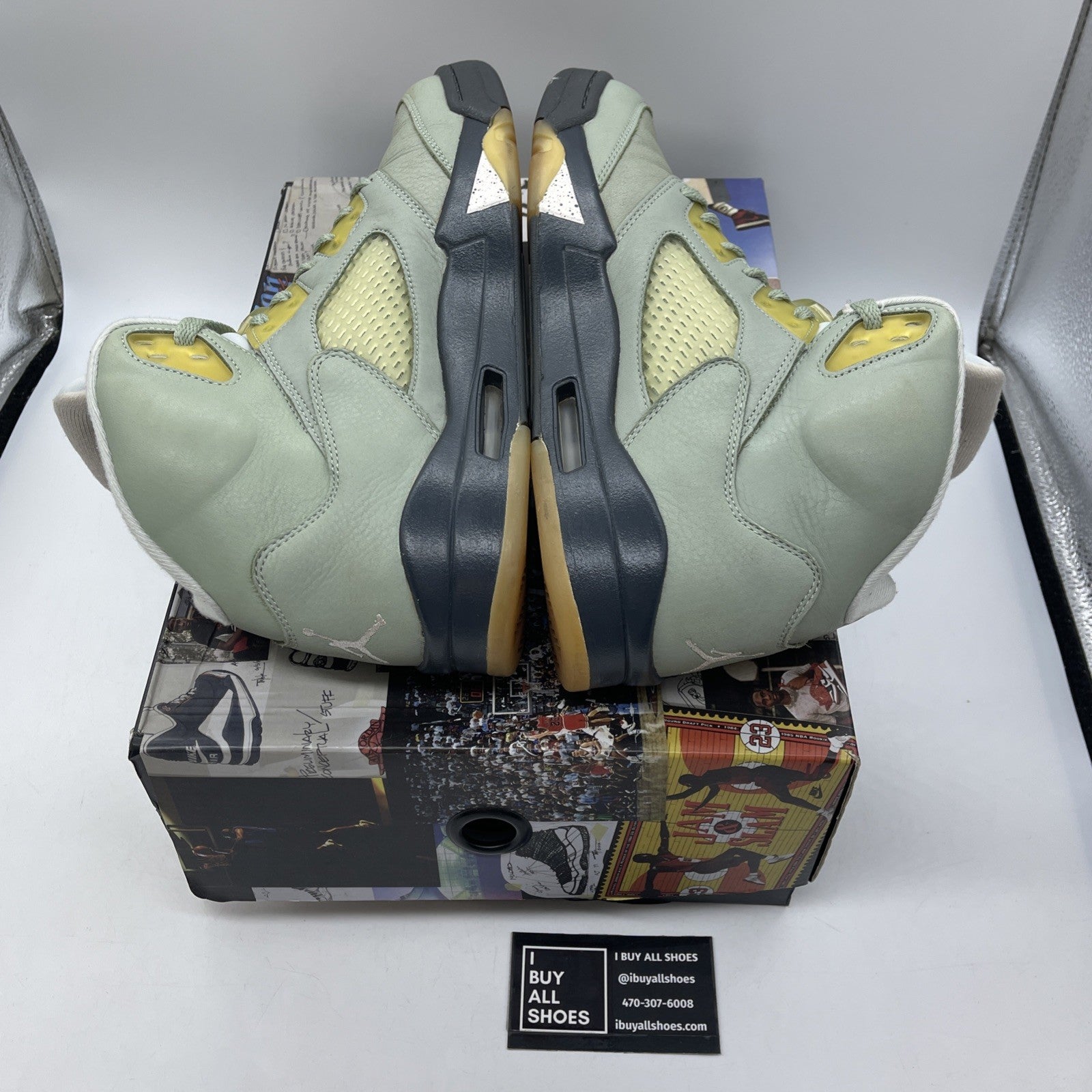 Size 11 - Jordan 5 JADE HORIZON Green Black Suede (DC7501-300)