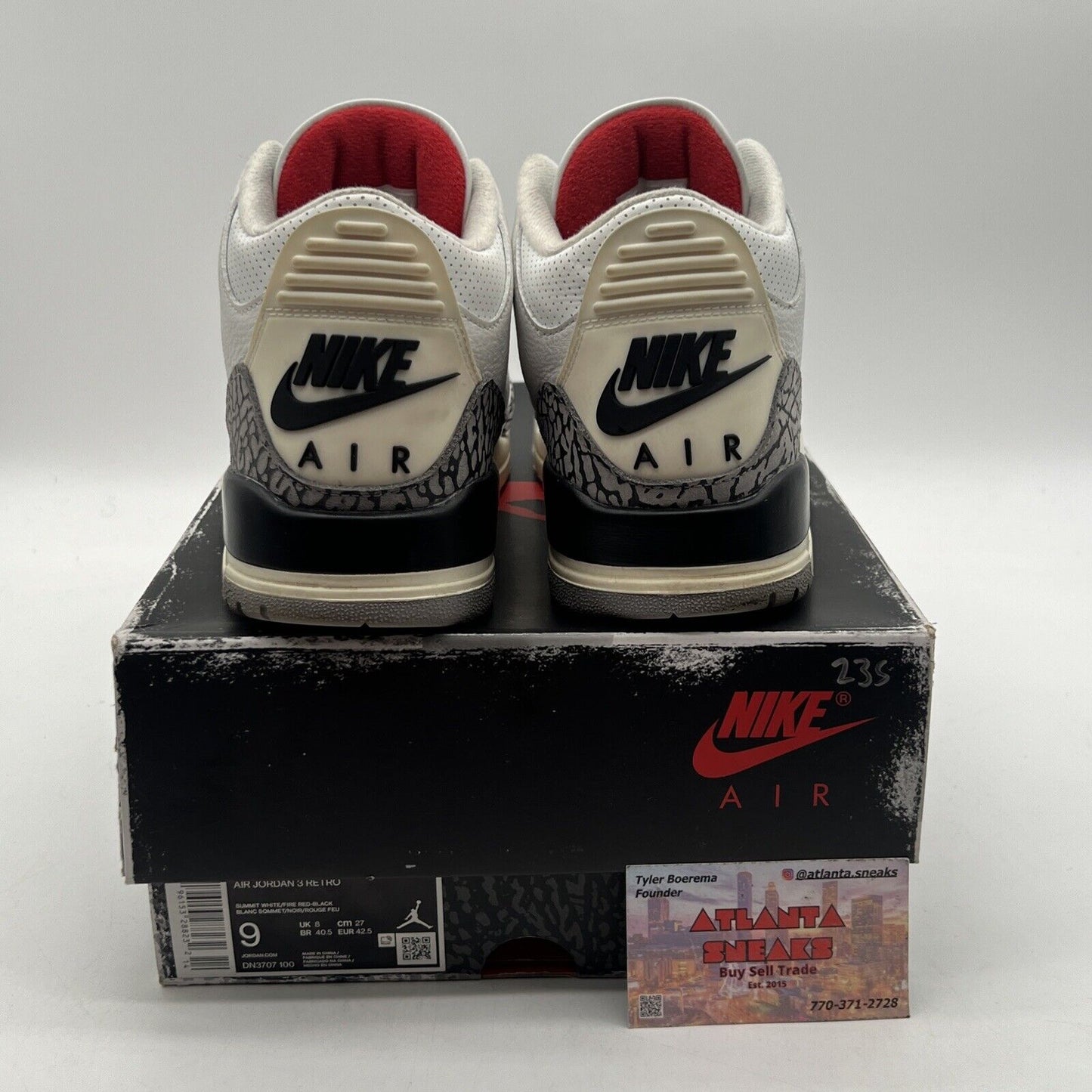 Size 9 - Jordan 3 Retro Mid White Cement Reimagined Leather Red (DN3707-100)