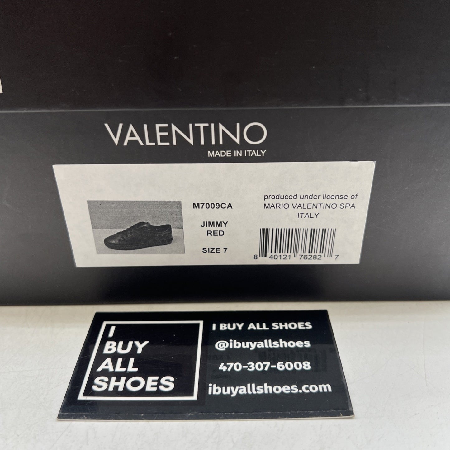 Size 7 - VALENTINO BY MARIO VALENTINO Jimmy Logo Monogram Leather Sneakers
