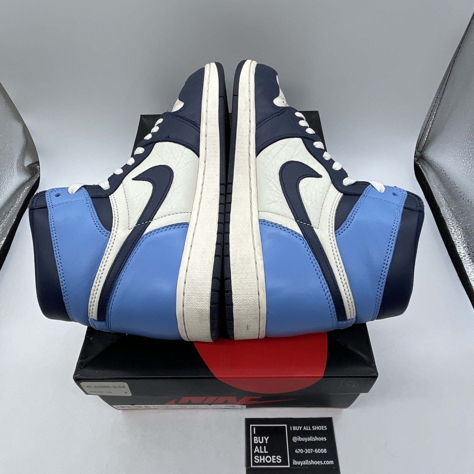 Size 10 - Air Jordan 1 Retro OG High Obsidian UNC 2019 (555088-140)