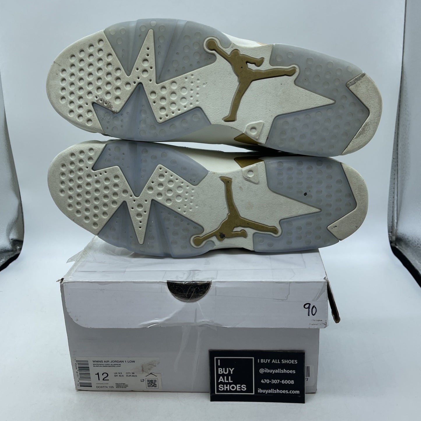 Size 11W - Air Jordan 1 Low White Wolf Grey (DC0774-105)