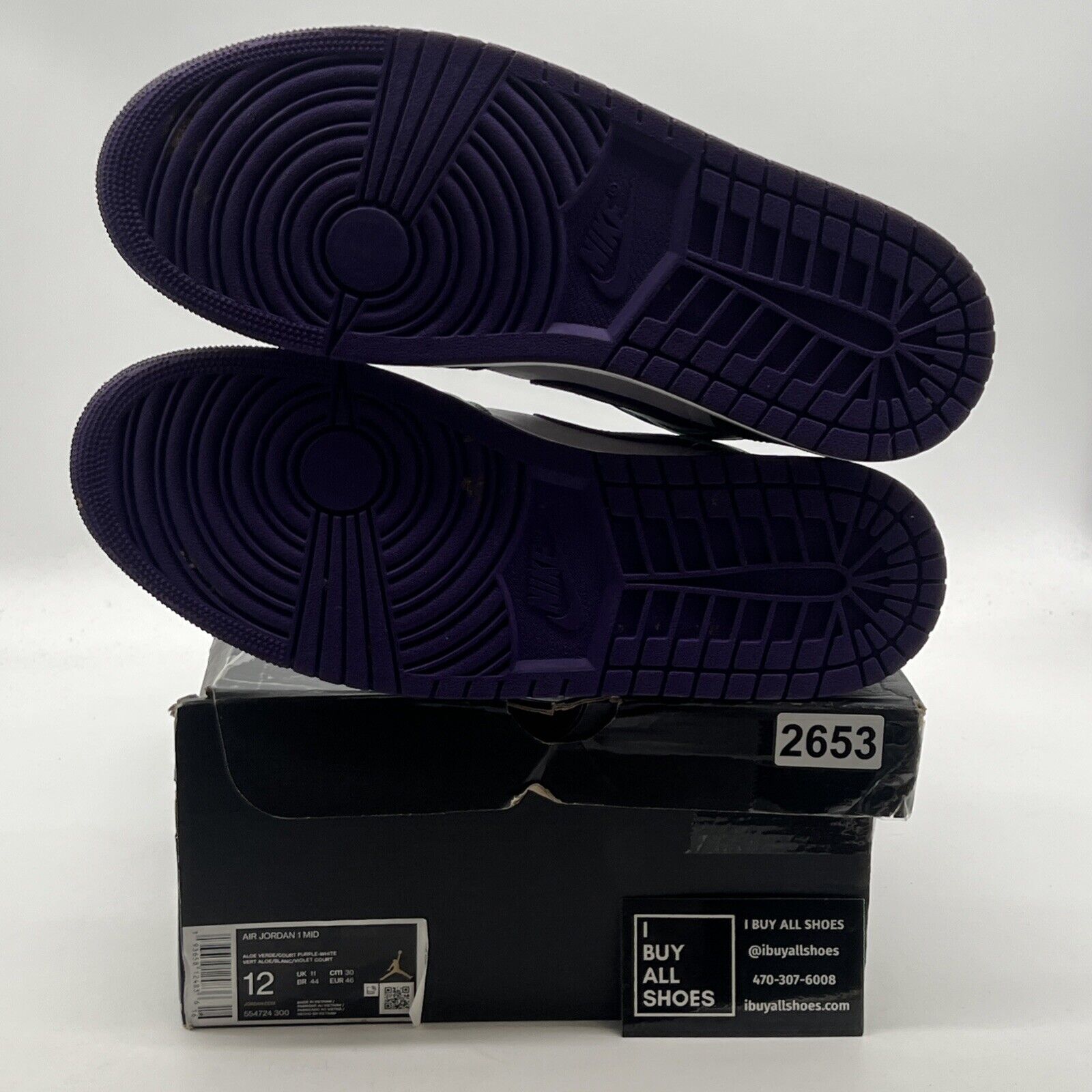 Size 12 - Air Jordan 1 Mid Hulk (554724-300)