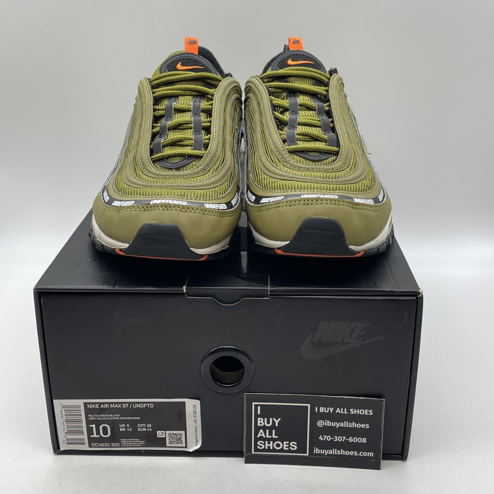 Size 10 - Nike Undefeated x Air Max 97 Militia Green (DC4830-300)