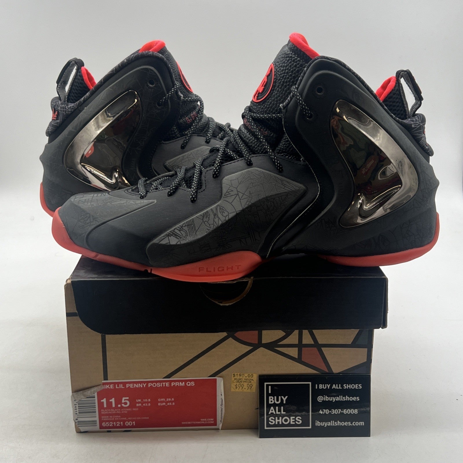 Size 11.5 - Nike Lil Penny Posite Prm Qs Gumbo League (652121-001)