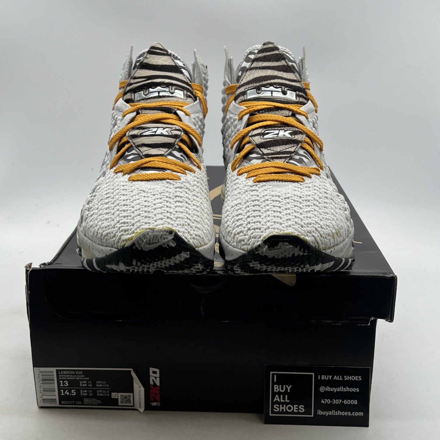 Size 13 -Nike NBA 2K20 x LeBron 17 Gamer Exclusive Bron 2K Playoffs (BQ3177-101)