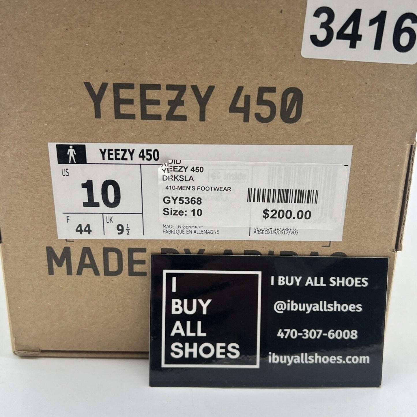 Size 10 - Adidas Yeezy 450 Dark Slate - (GY5368)