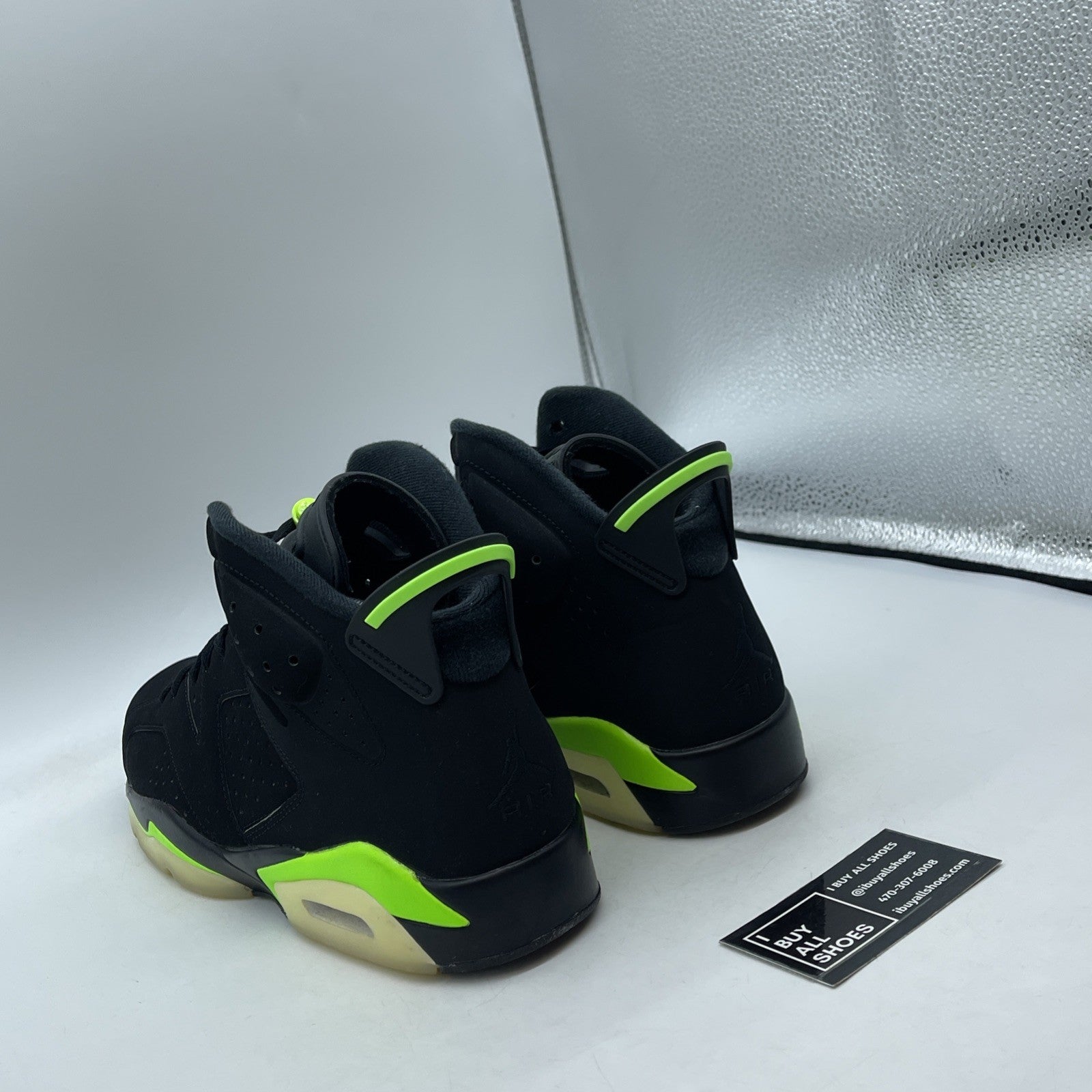 Size 10.5 - Jordan 6 Retro Electric Green Black Suede (CT8529-003)