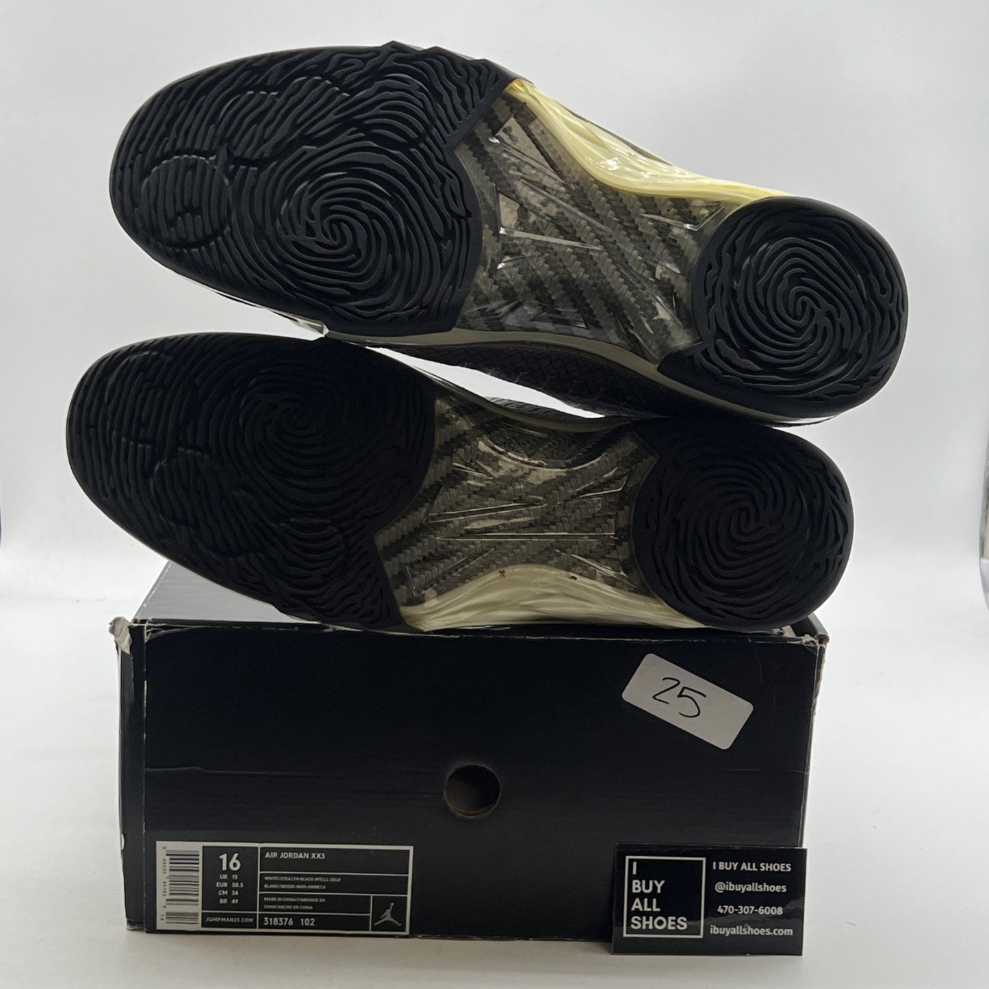 Size 16 - Air Jordan 23 OG White Stealth (318376-102)