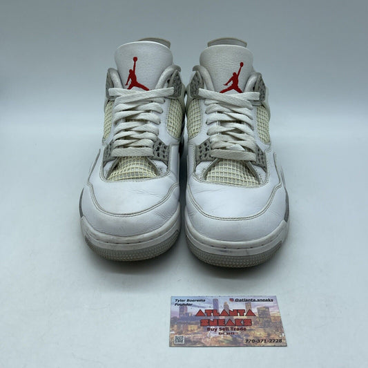 Size 9 - Jordan 4 Retro Mid White Oreo Grey Black Leather (CT8527-100)