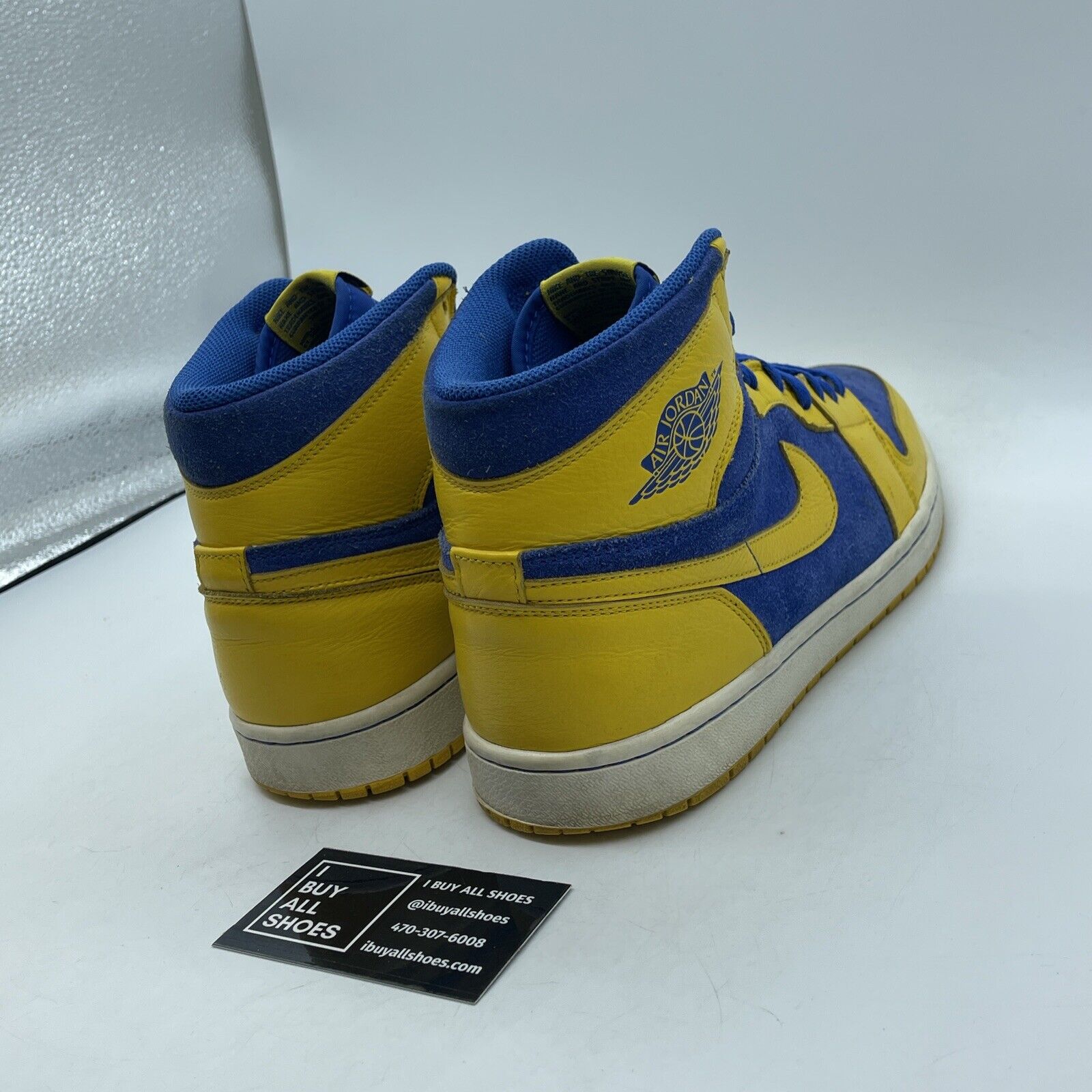 Size 11 - Air Jordan 1 Retro OG High Laney Yellow Blue Suede (555088-707)