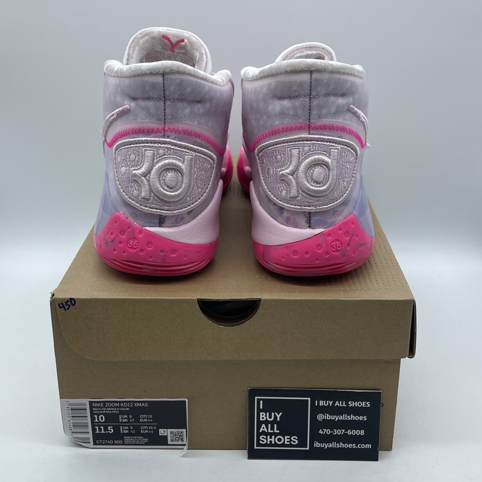 Size 10 - Nike KD 12 Aunt Pearl Pink Suede (CT2740-900)