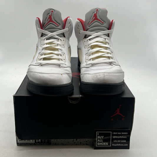 Size 14 - Air Jordan 5 Retro 2013 White Fire Red (136027-100)