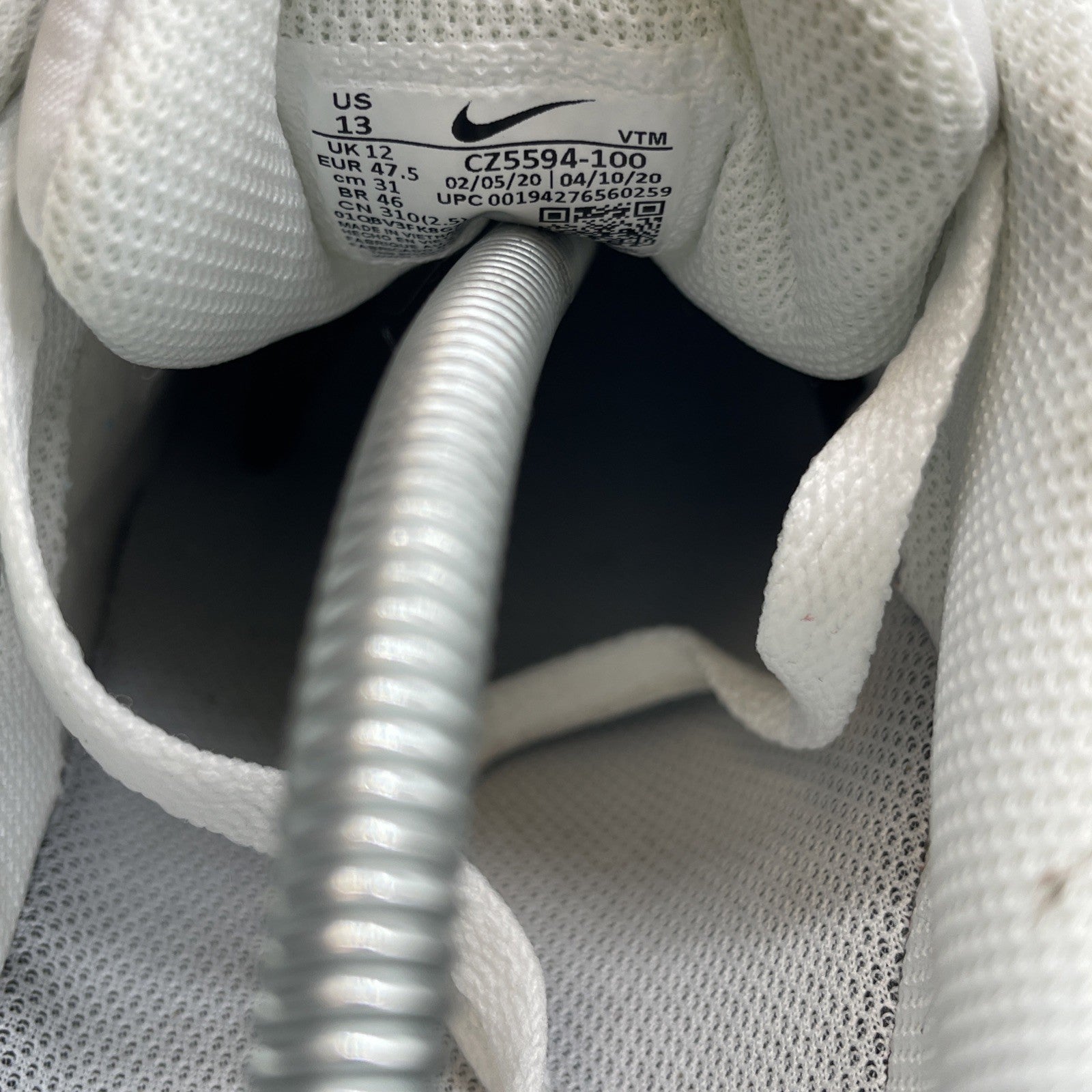 Size 13 - Nike Air Max 90 LTR Triple White Leather (CZ5594-100)