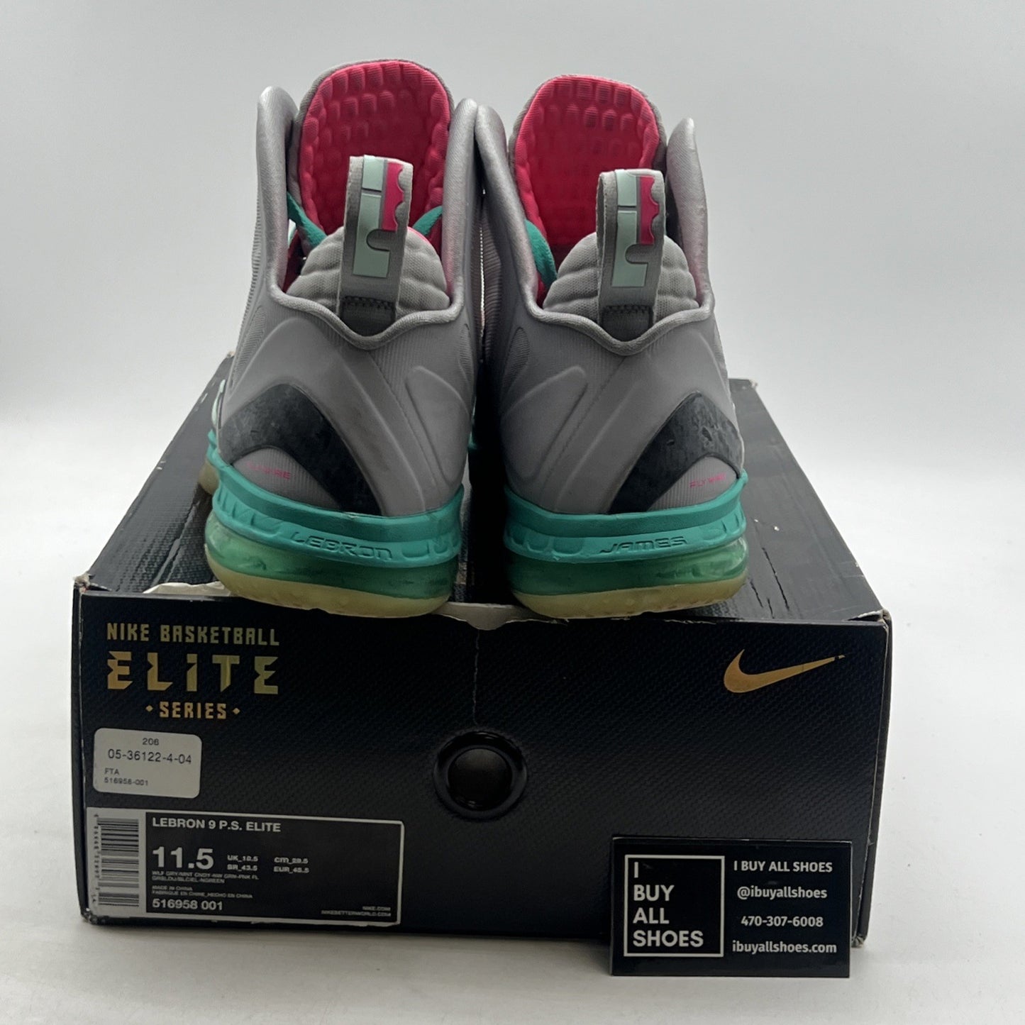 Size 11.5 - Nike LeBron 9 P.S. Elite South Beach (516958-001)