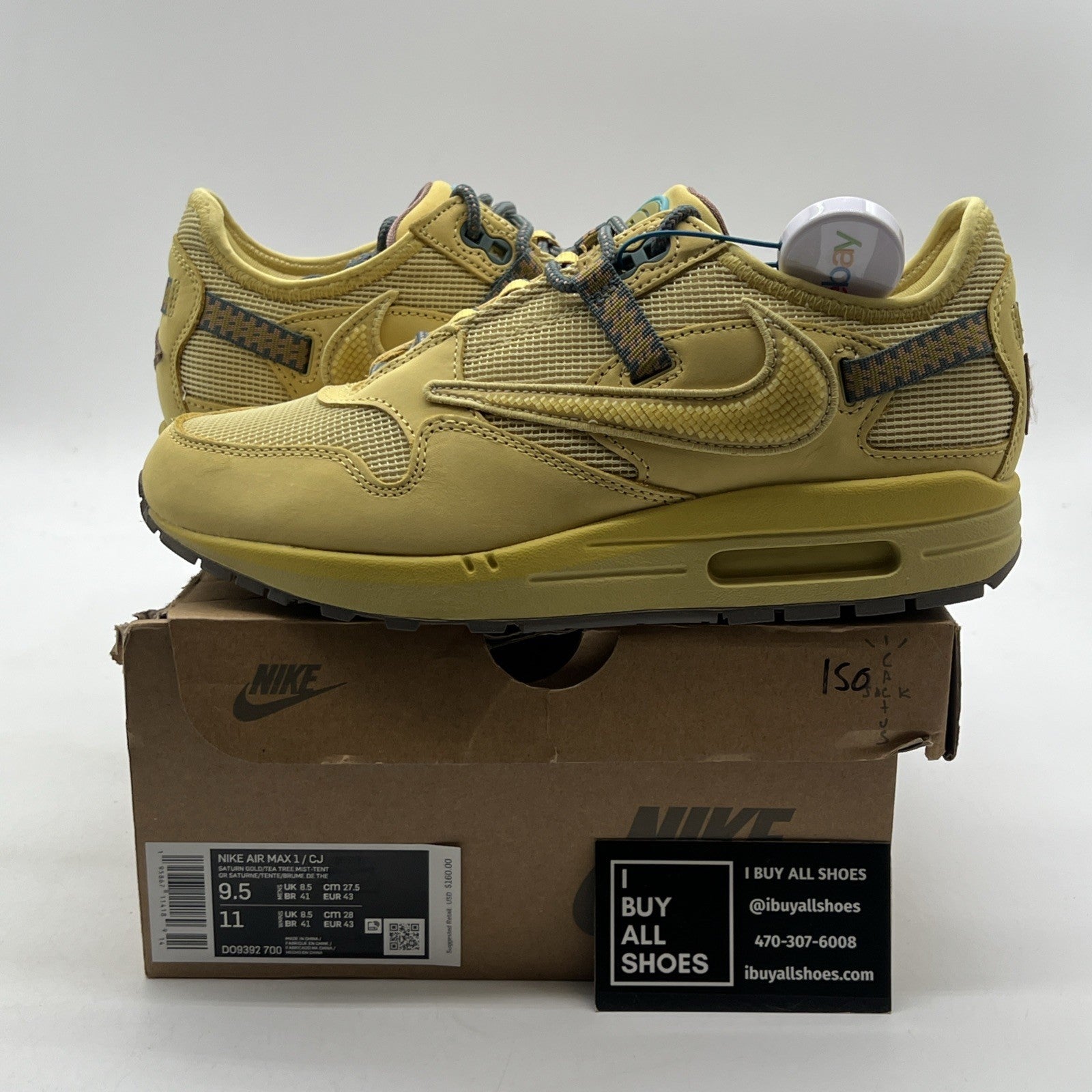 Size 9.5 - Nike Air Max 1 x Travis Scott Saturn Gold (DO9392-700)