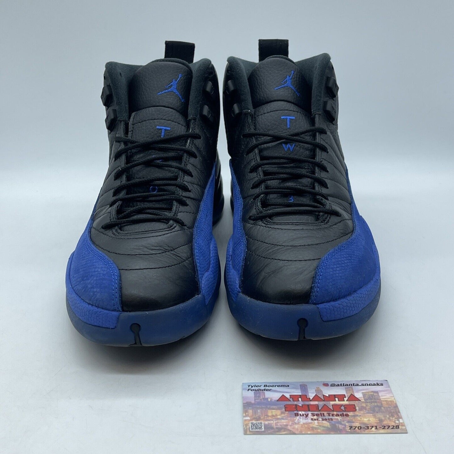 Size 12 - Air Jordan 12 Retro Game Royal Black Blue Leather (130690-014)