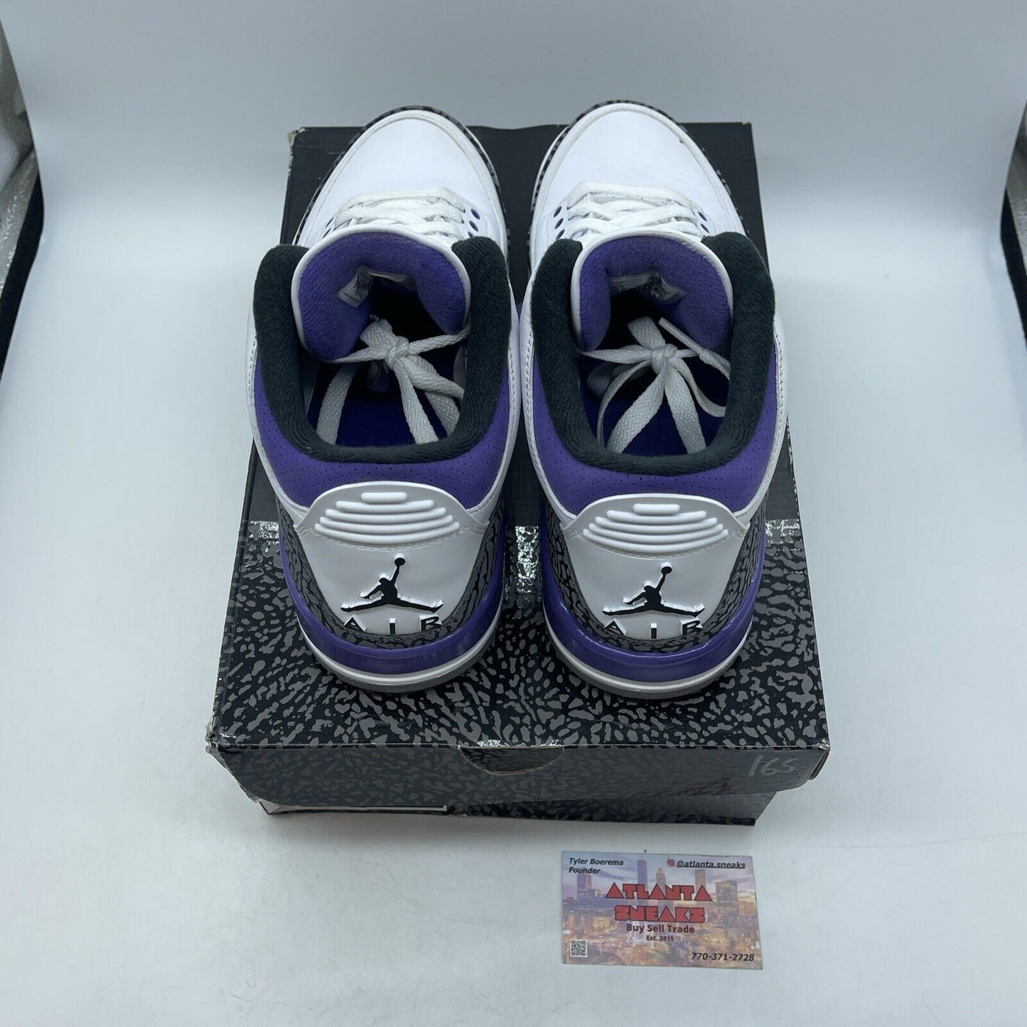 Size 9 - Jordan 3 Retro Mid Dark Iris Purple White Grey (CT8532-105)