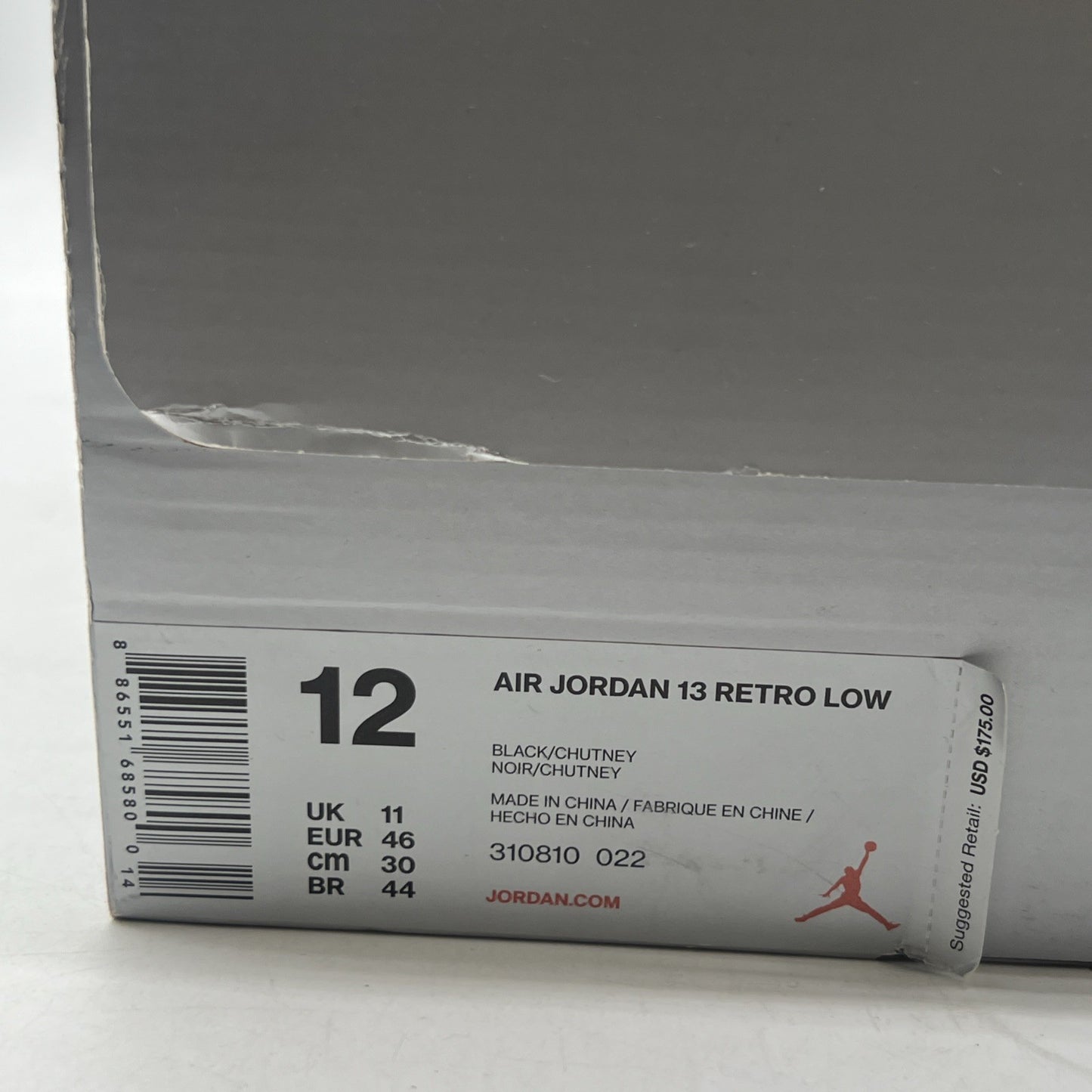 Size 12 - Air Jordan 13 Retro 2017 Low Chutney (310810-022)