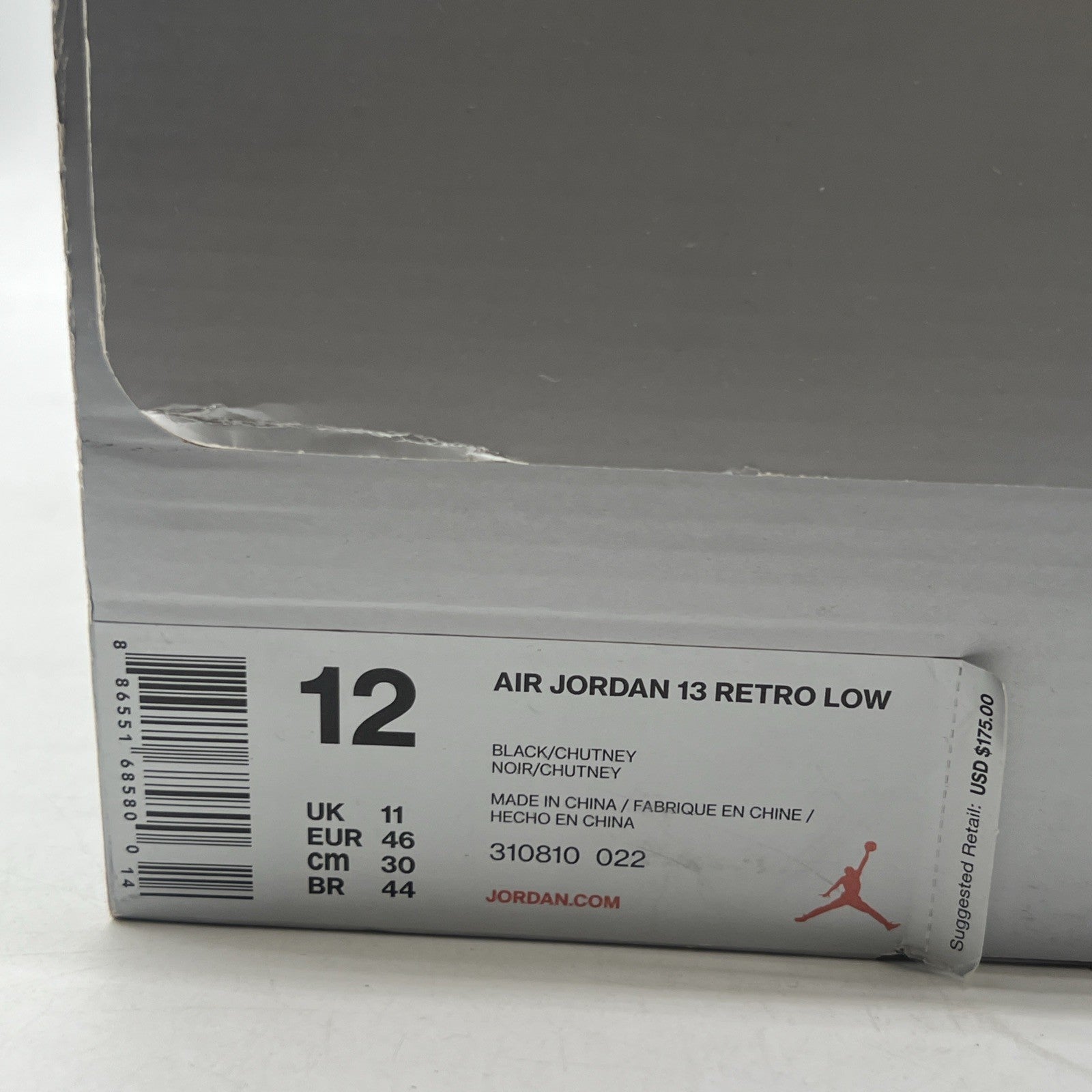 Size 12 - Air Jordan 13 Retro 2017 Low Chutney (310810-022)