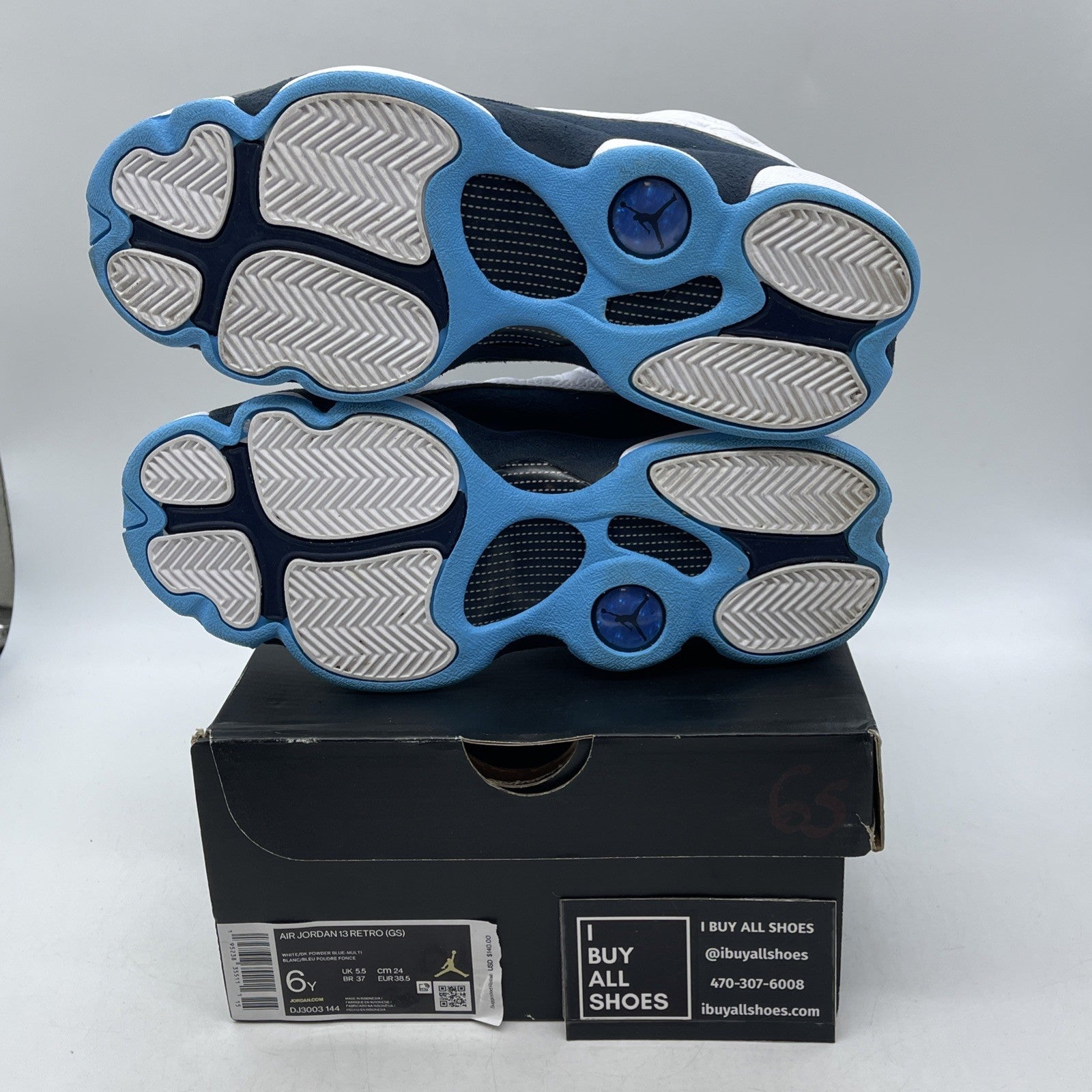 Size 6Y (GS) - Air Jordan 13 Retro Mid Obsidian 2021 (DJ3003-144)