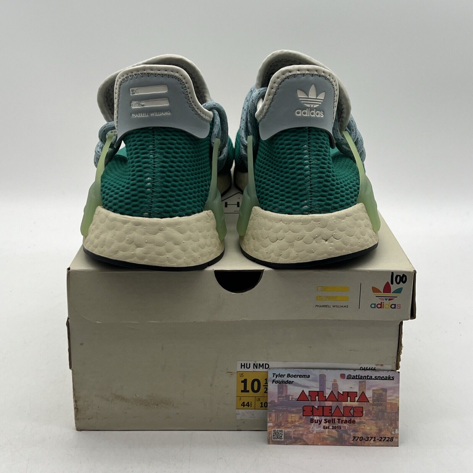 Size 10.5 - adidas Pharrell x NMD Human Race Dash Green (Q46466)