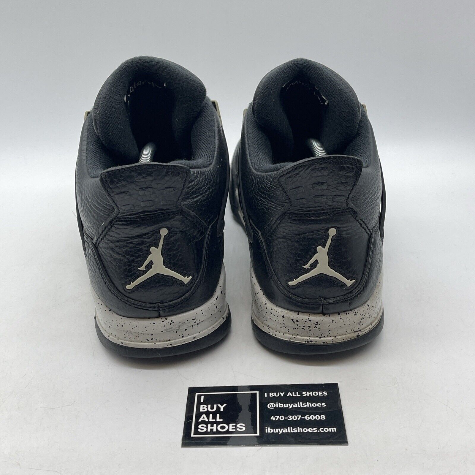Size 11.5 - Jordan 4 Retro LS oreo Black Chewy Leather (314254-003)
