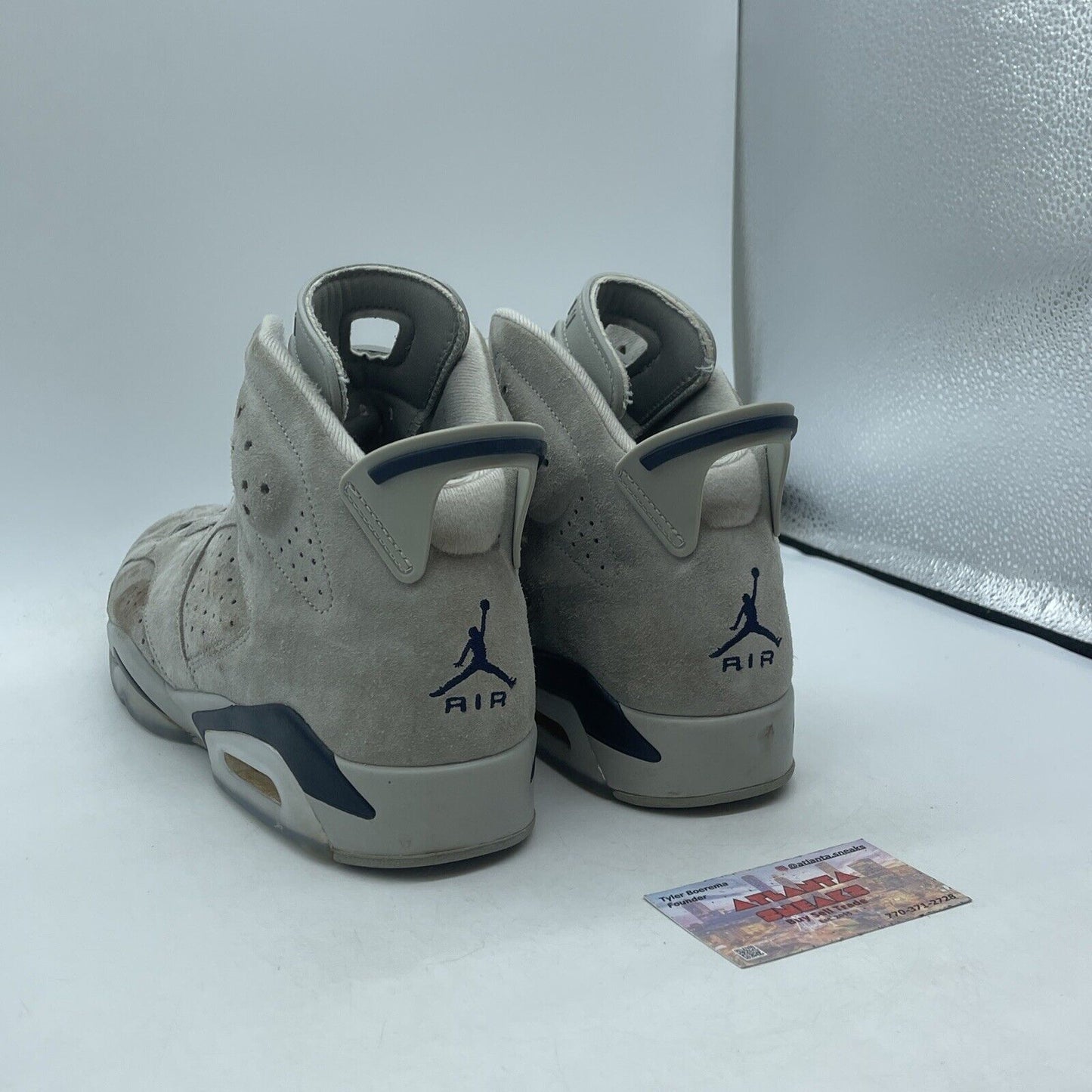 Size 11 - Jordan 6 Retro Mid Georgetown Grey Suede Blue Leather (CT8529-012)