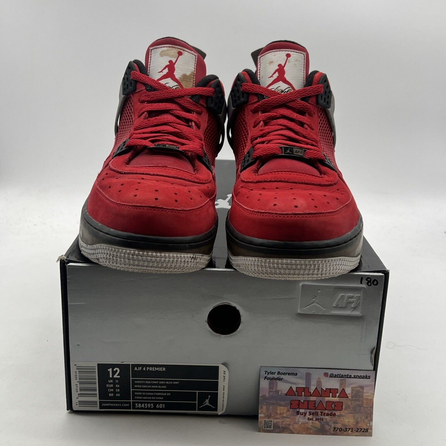 Size 12 - Air Jordan Fusion 4 Premier Varsity Red Cement (384393-601)