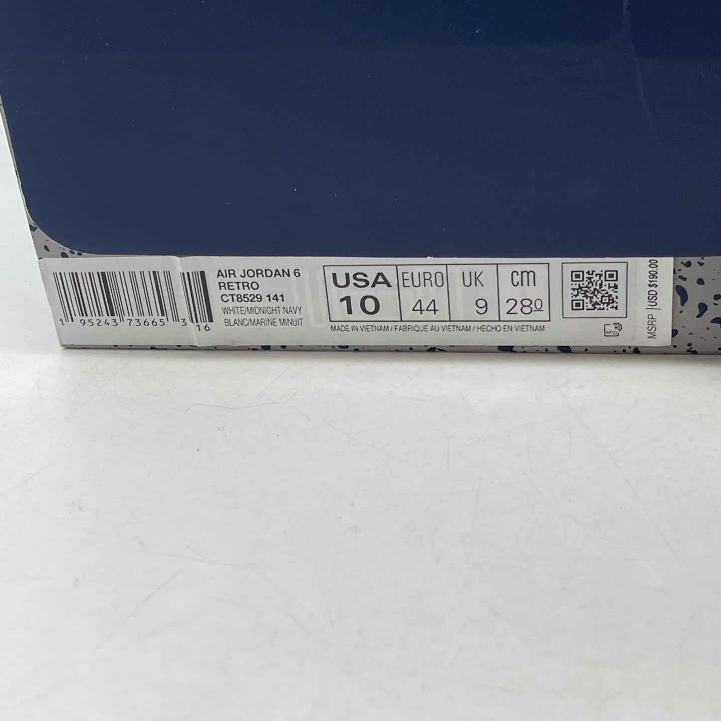 Size 10 - Air Jordan 6 Retro Midnight Navy (CT8529-141)