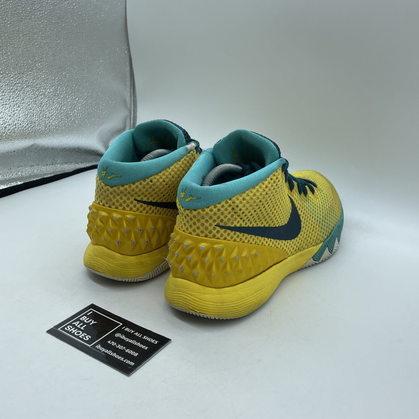 Size 11 - Nike Kyrie 1 Letterman Blue Yellow Suede Leather (705277-737)