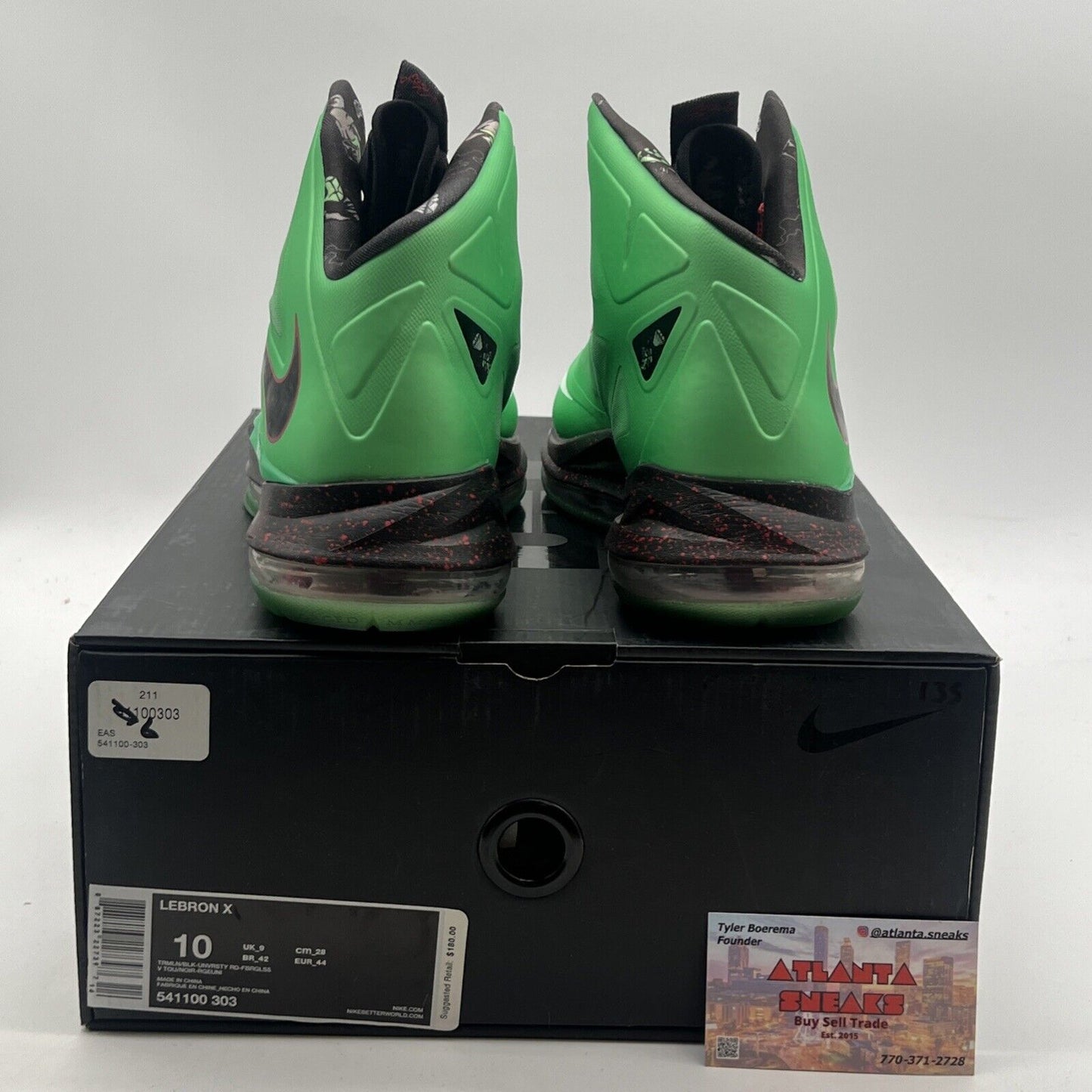 Size 10 - Nike LeBron 10 Cutting Jade (541100-303)